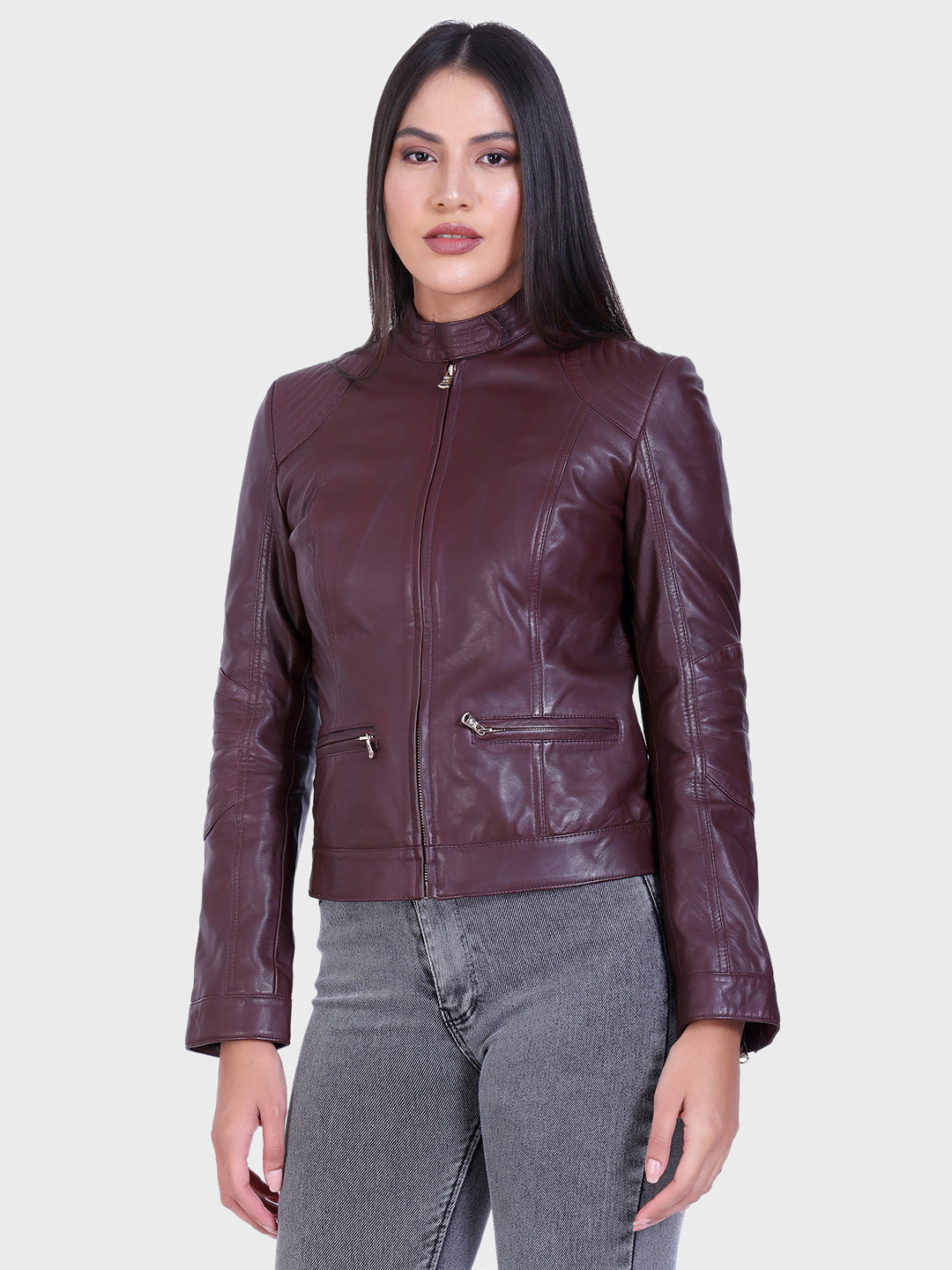 Justanned Chianti Leather Jacket