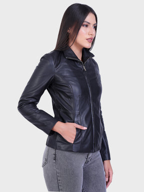 Justanned Black Natural Leather Jacket