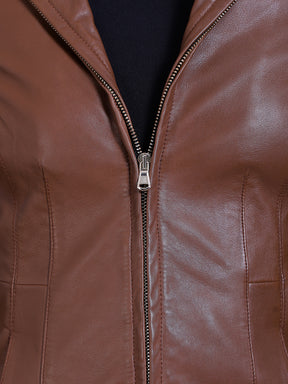 Justanned Almond Natural Leather Jacket
