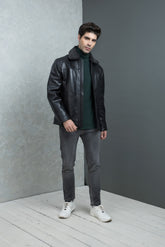 Justanned Faux Fur Leather Jacket